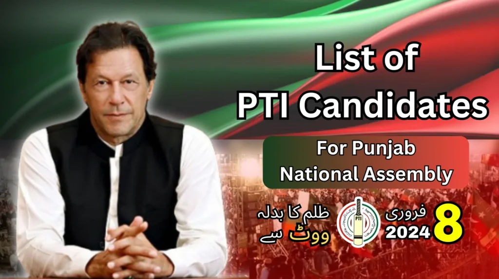 PTI Candidate List Punjab with Symbols Election 2024